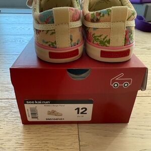 Brand New See Kai Run Kristin Beige Floral size 12